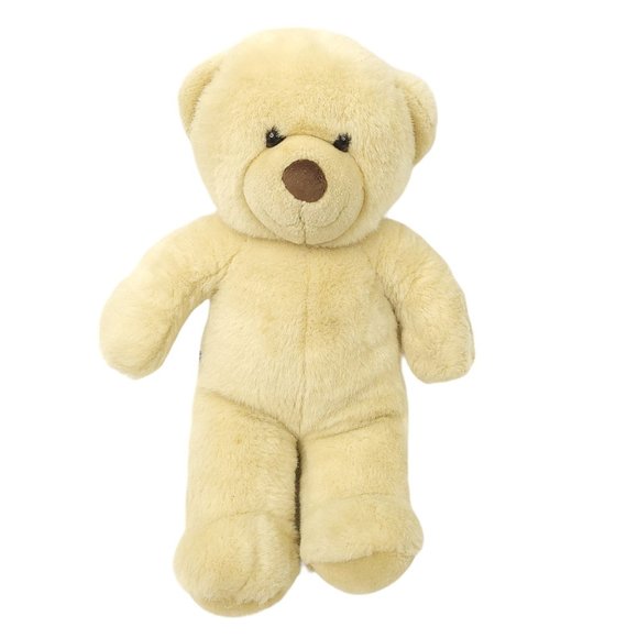 Build A Bear Teddy Bear 15" Plush Stuffed Animal Cream Tan Soft Cuddly Toy BABW - Picture 1 of 12